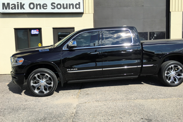2019 RAM 1500 Limited with professional window tint in North Bay